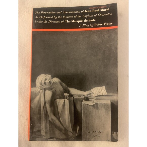 MARAT/SADE By Peter Weiss VTG 1976 US Translated Trade paperback THEATRE DRAMA - Picture 1 of 4